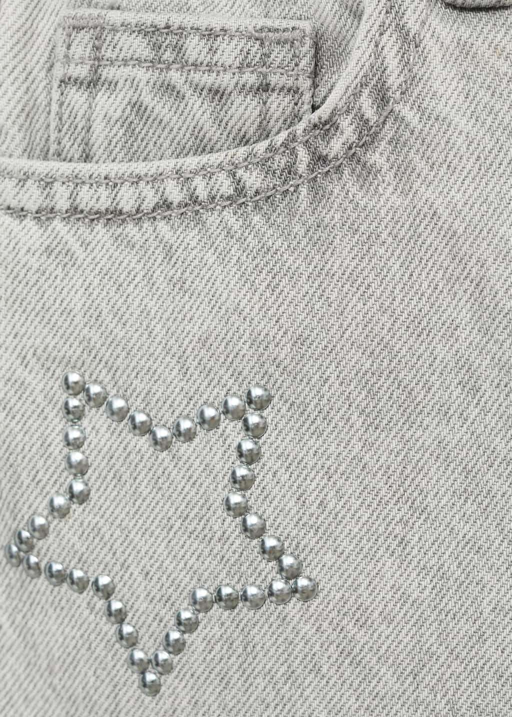 Wide leg jeans with stars