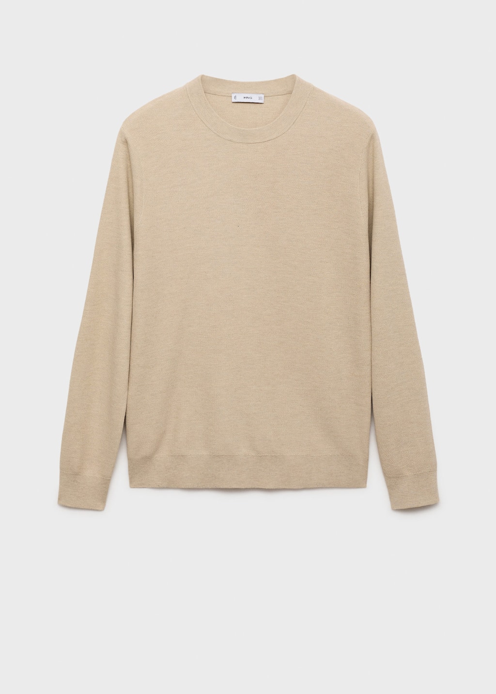 Microstructured cotton knitted sweater