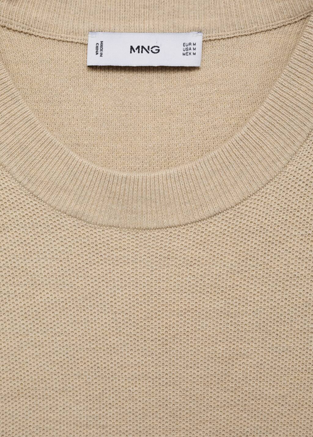 Microstructured cotton knitted sweater