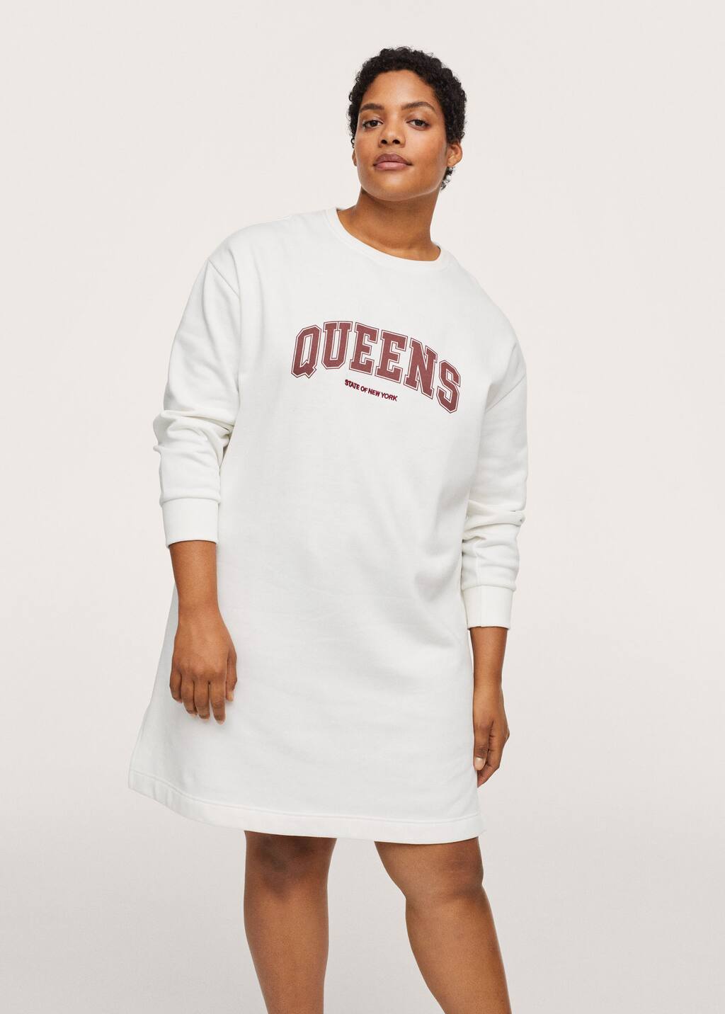 Vestido sudadera algodón orgánico - Mujer | Mango España