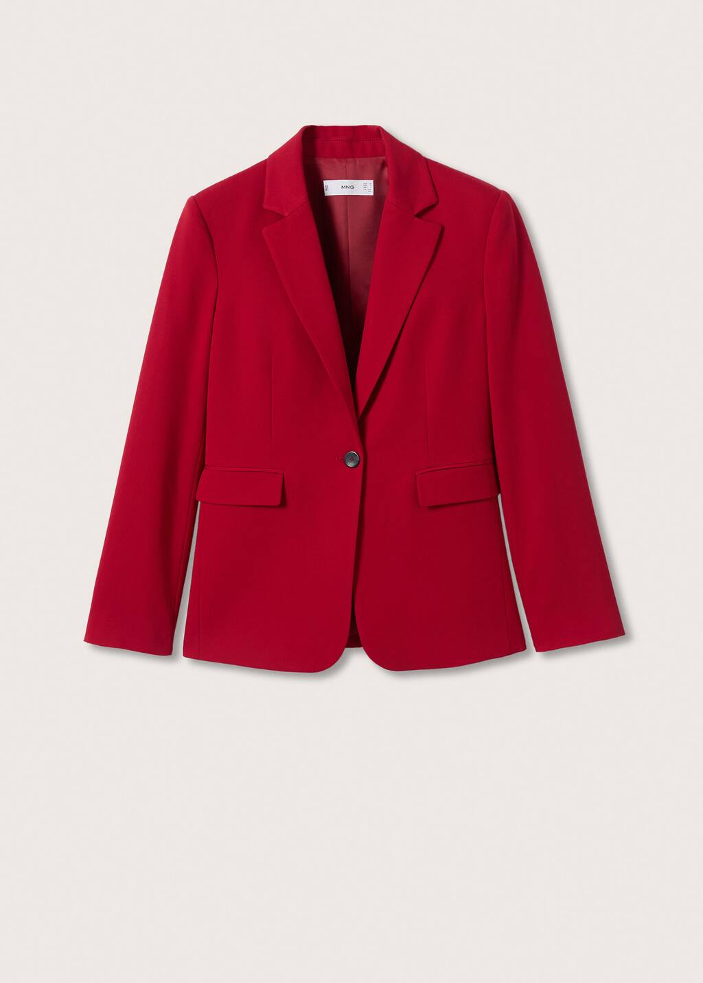 red fitted blazer jacket