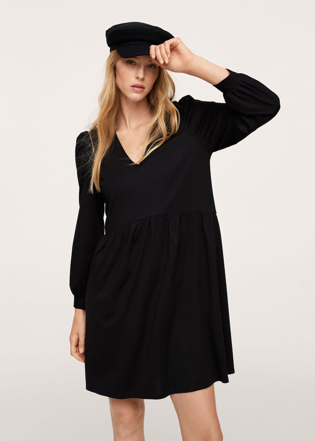 mango robe noire courte