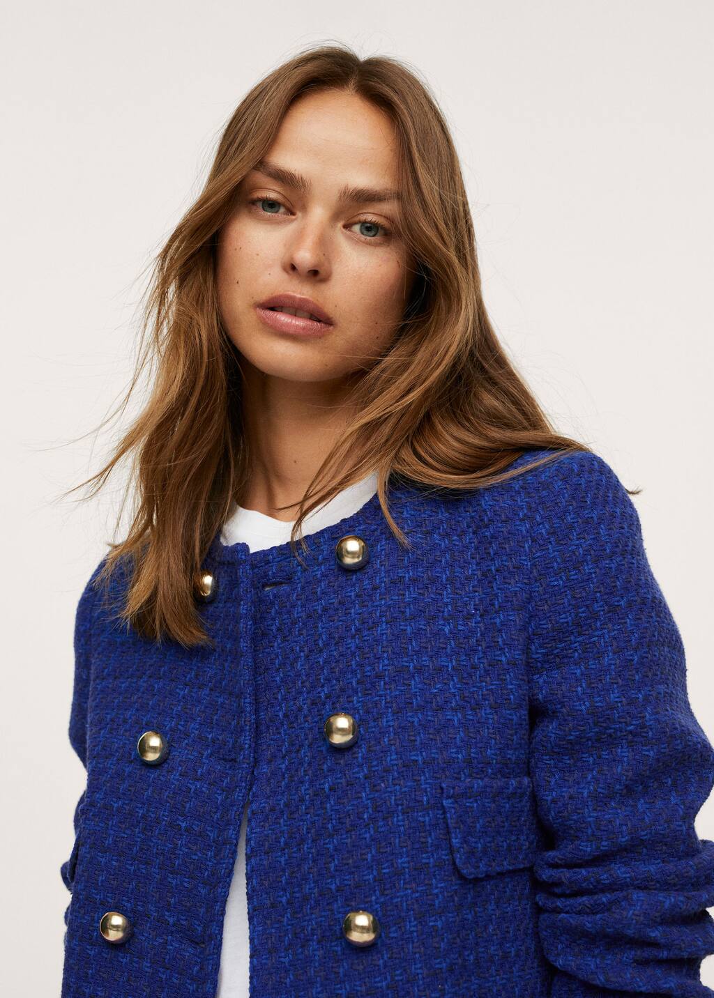 Mango Crop tweed jacket 17055963 52