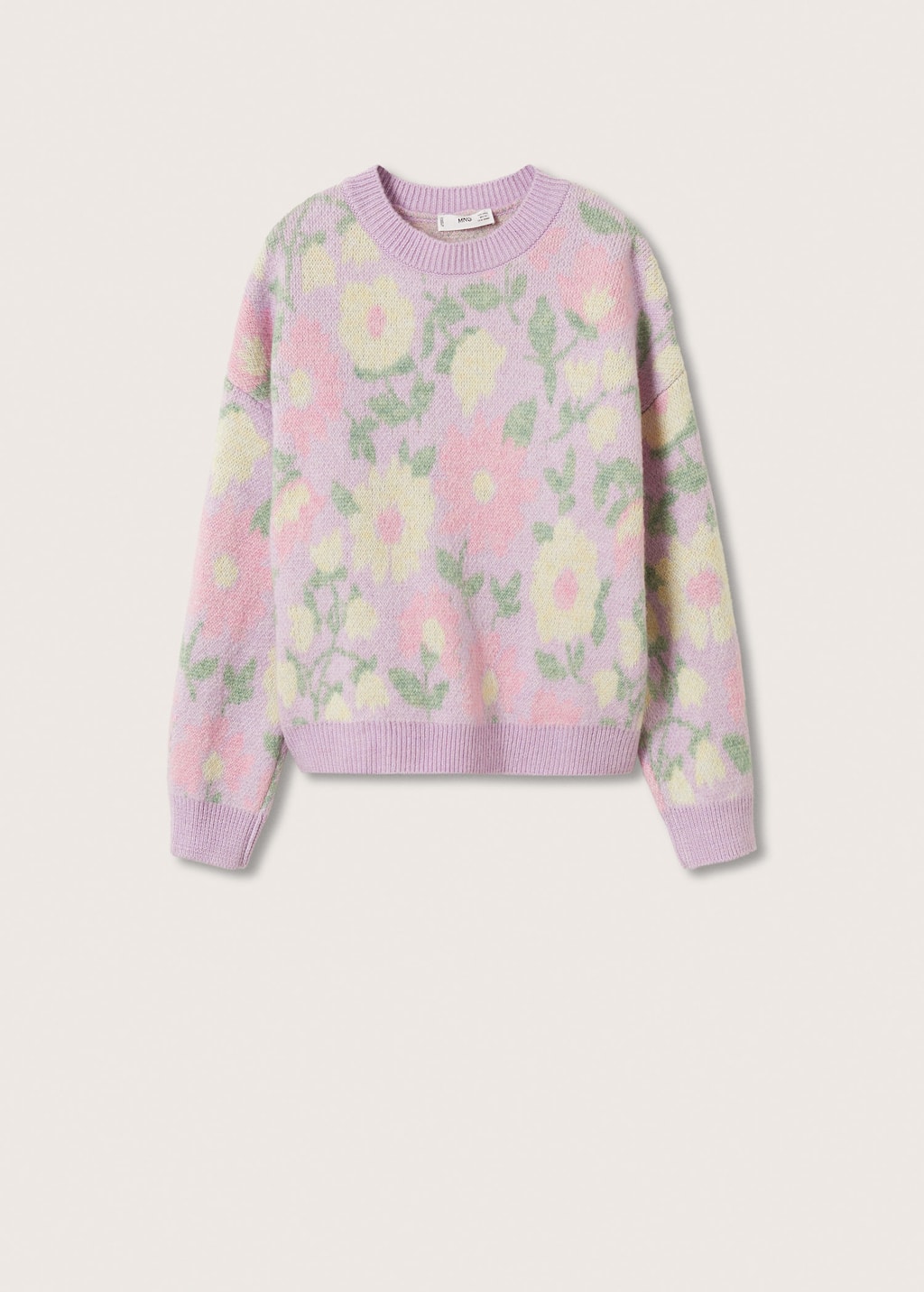knit flower sweater