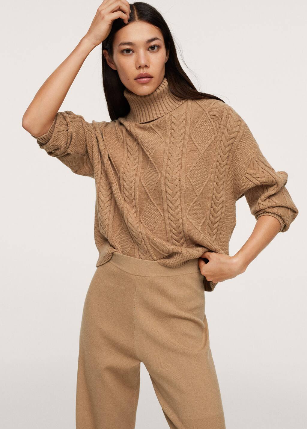 Pantalón punto recto - Mujer | Mango España