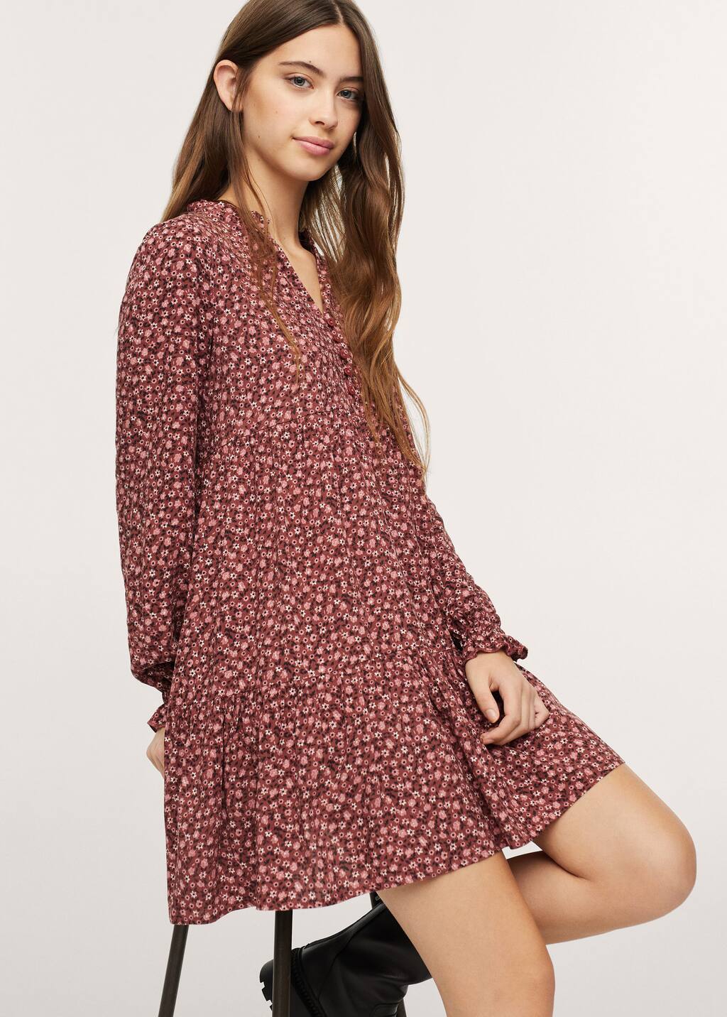 floral animal print dress