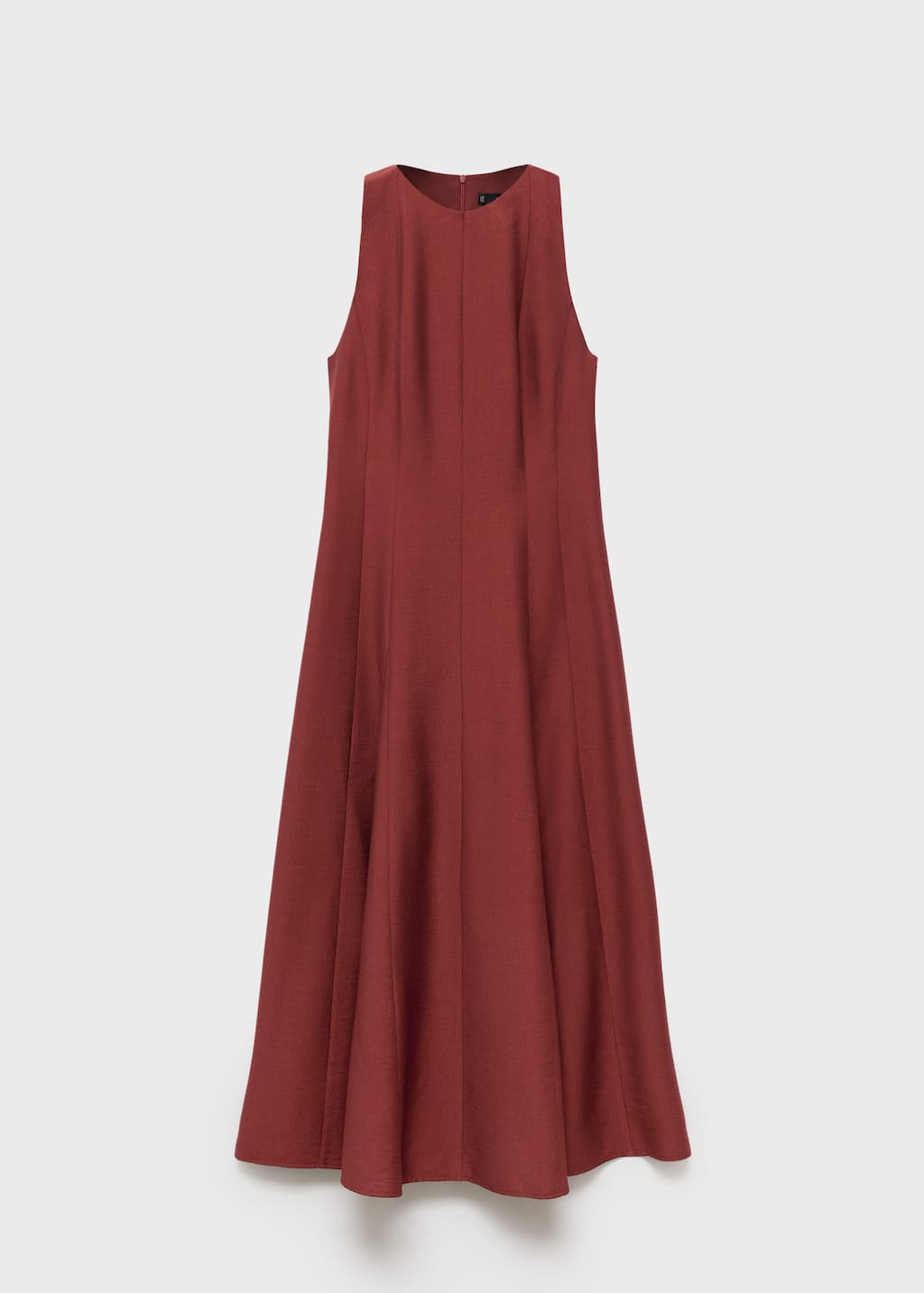 Mango Robe Longue Évasée Orange Brûlé - Femme - Xl - In Burgundy