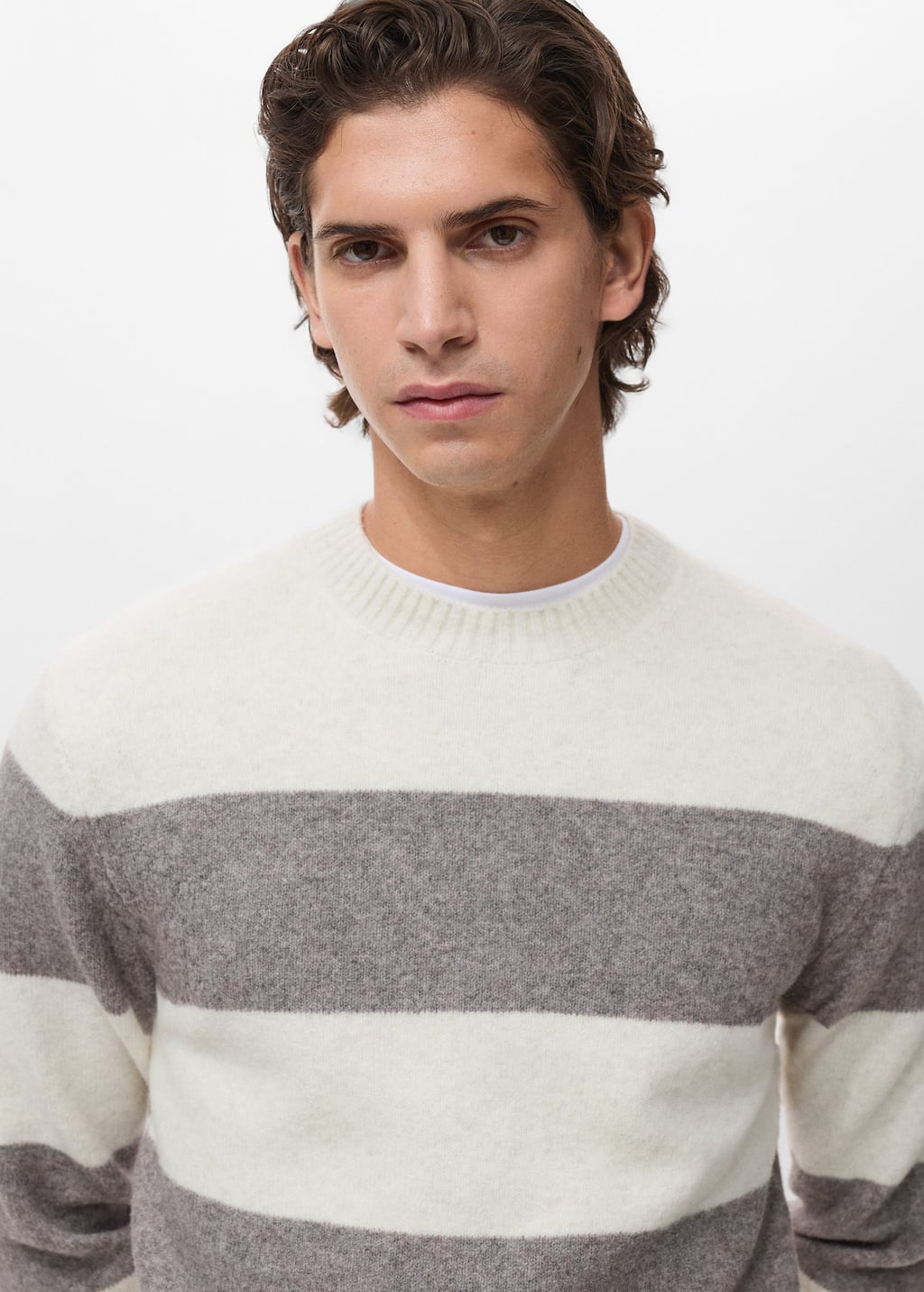Striped Wool Blend Sweater