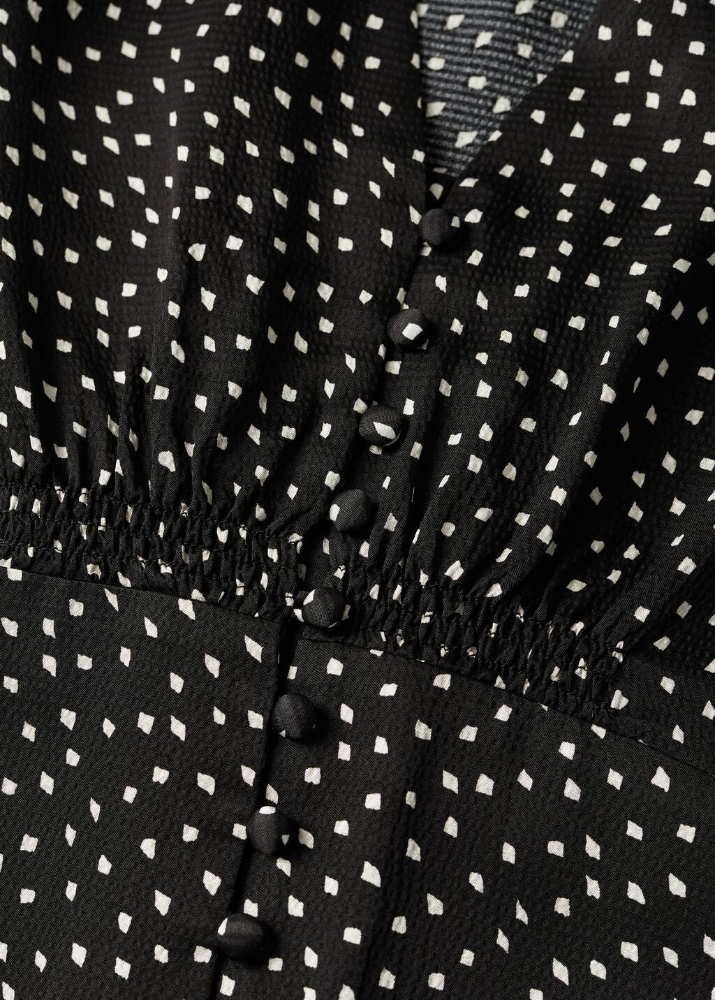 mango buttoned printed dress