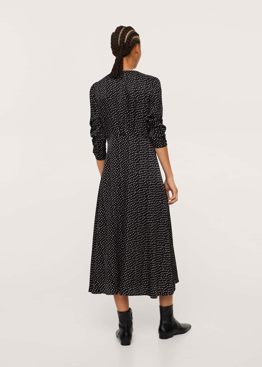 mango buttoned printed dress