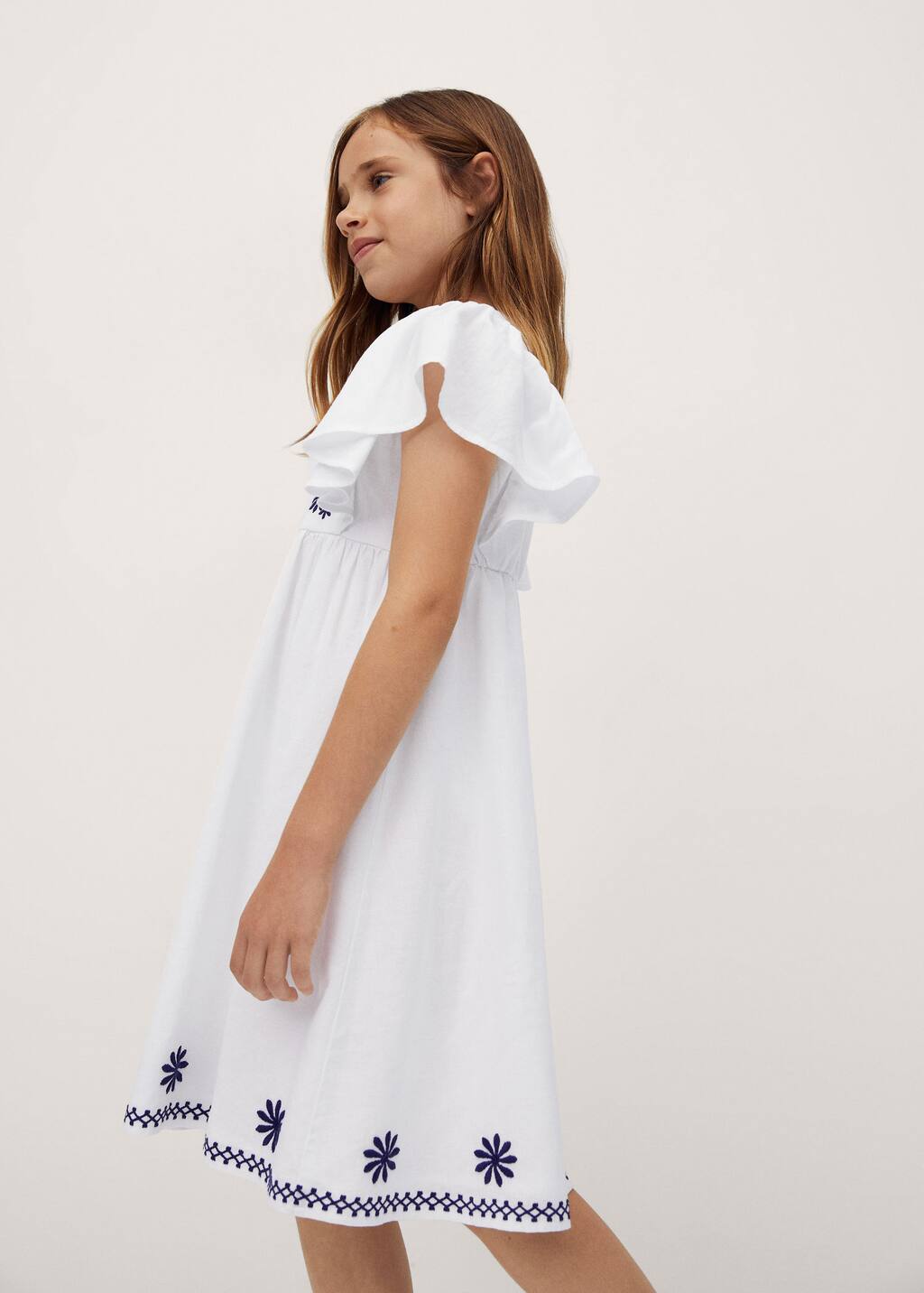 mango embroidered cotton dress