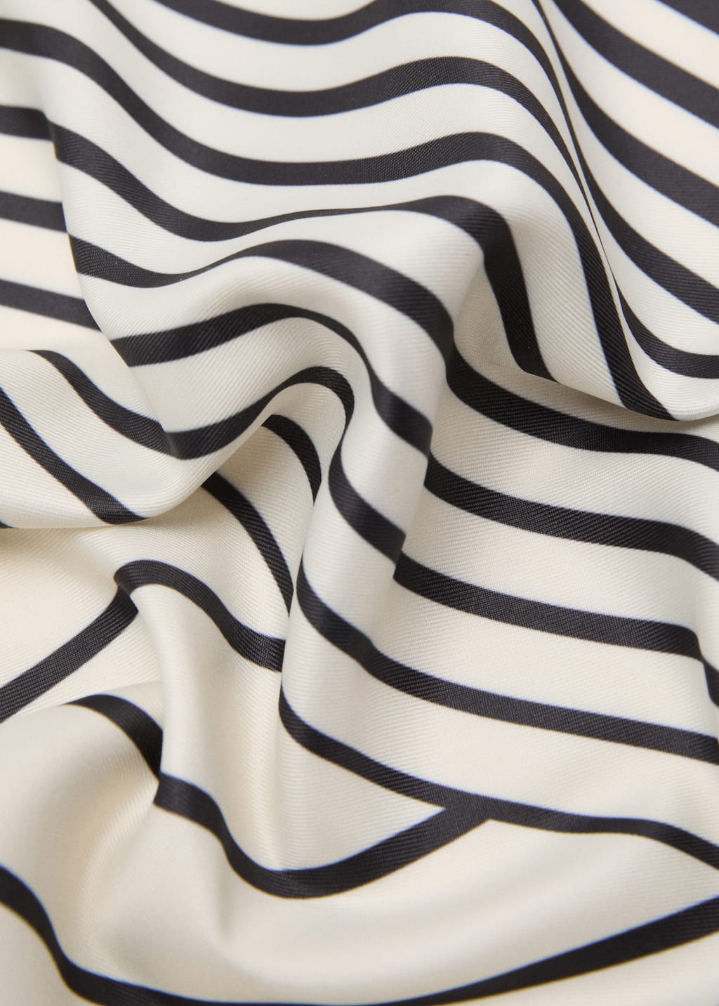 Mango Foulard Imprimé À Rayures Géométriques Écru - Femme - Taille Unique -