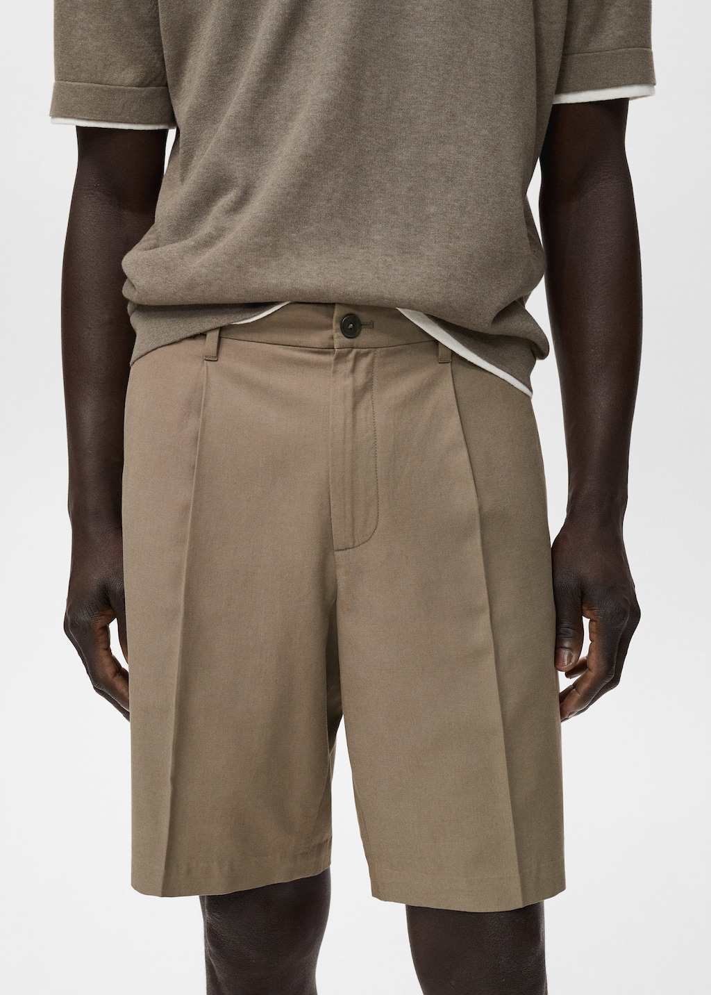 100% linen bermuda shorts