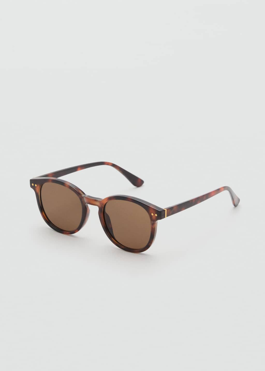 Mango Man Lunettes De Soleil Monture Ronde Chocolat - Homme - Taille Unique -