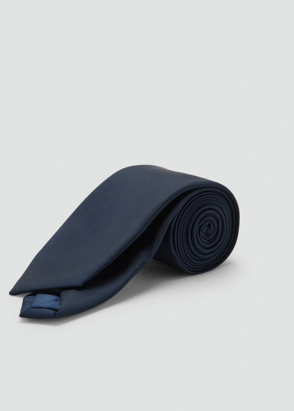 Mango Man Smooth Micro-structured Tie Navy