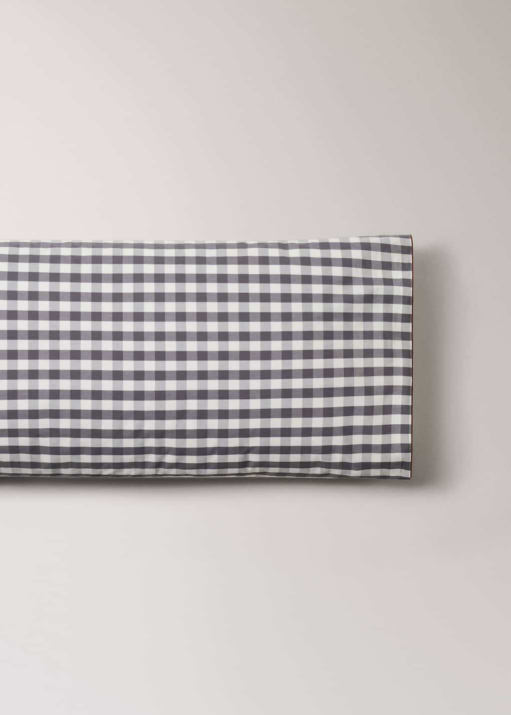 Mango Home Pillow Case Cotton Percale Vichy 45x110 Cm Grey