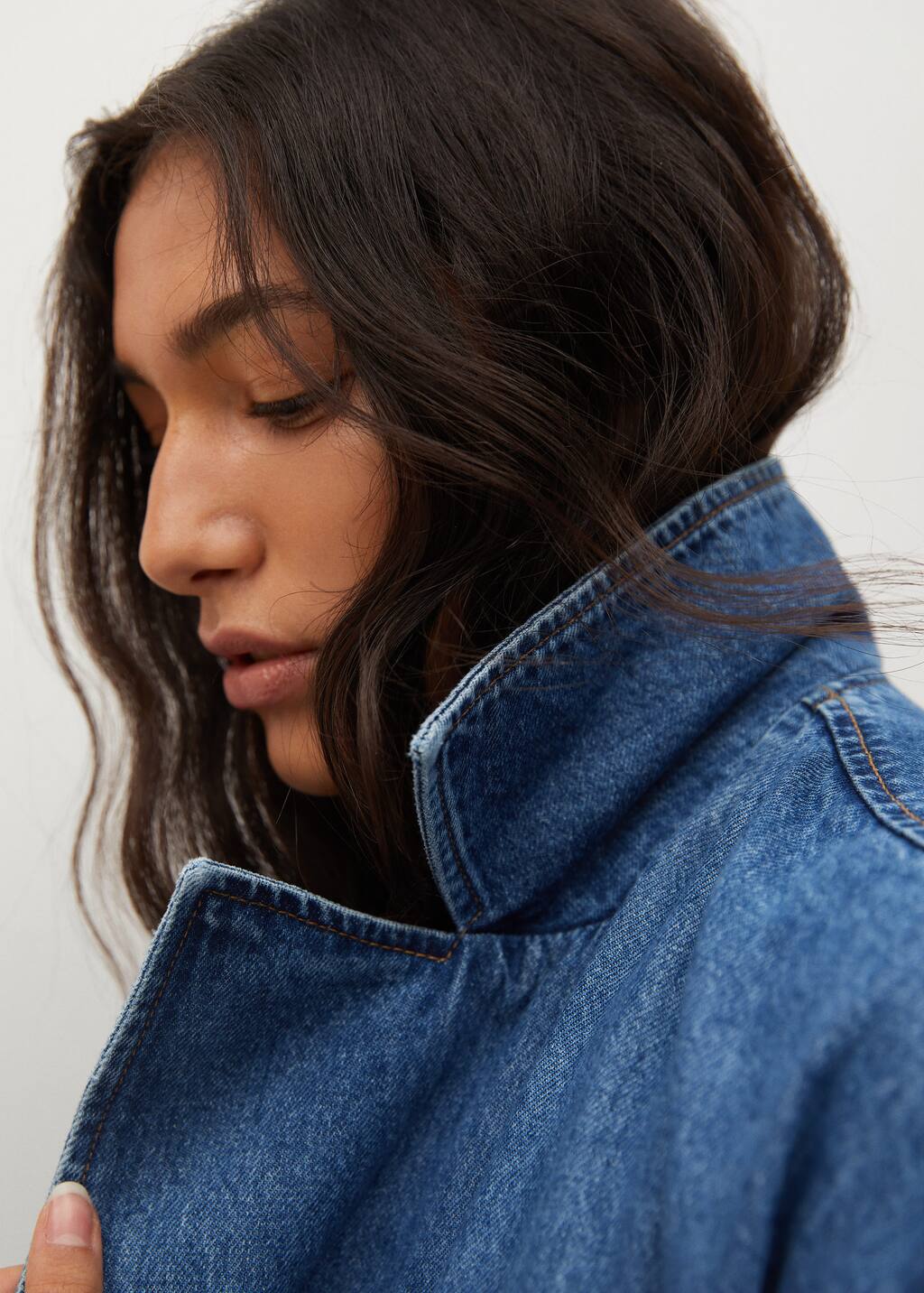 mango denim trench coat