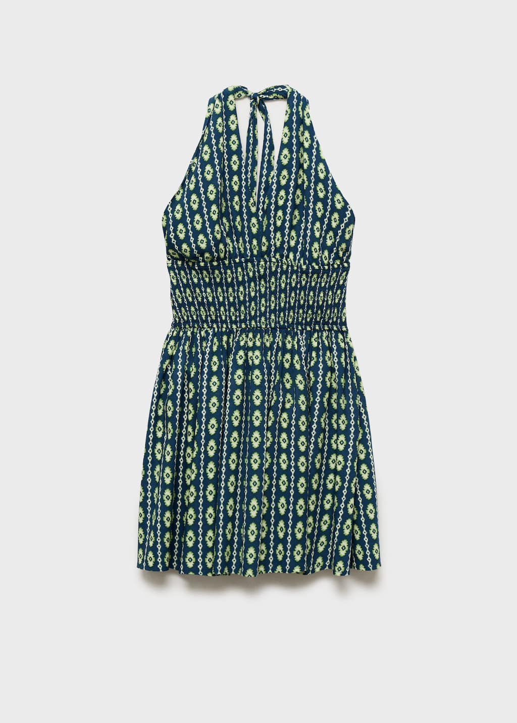 Printed halter-neck dress