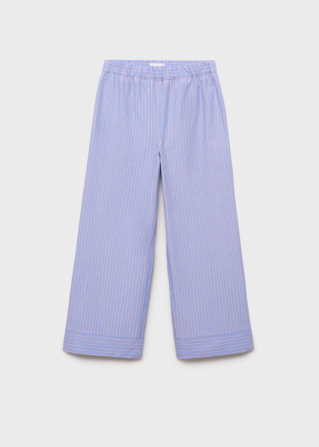 Striped cotton trousers