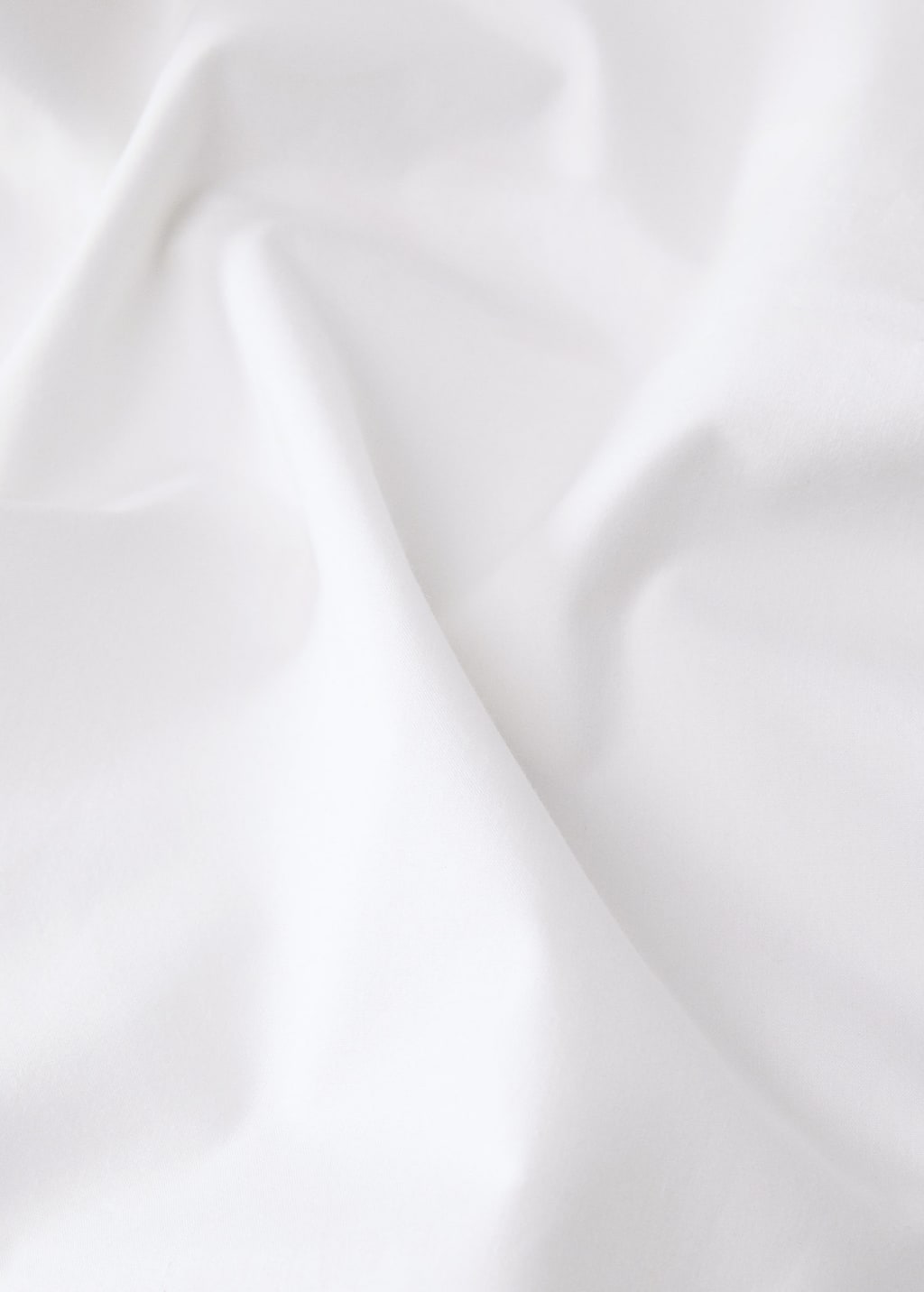 Cotton percale top sheet with linen trim for 150/160 cm bed