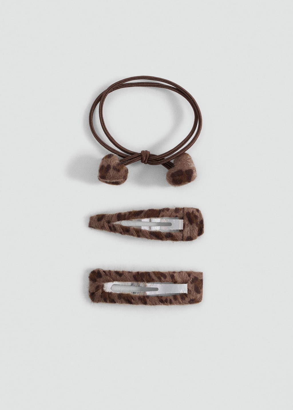 Pack of rubber bands and clips