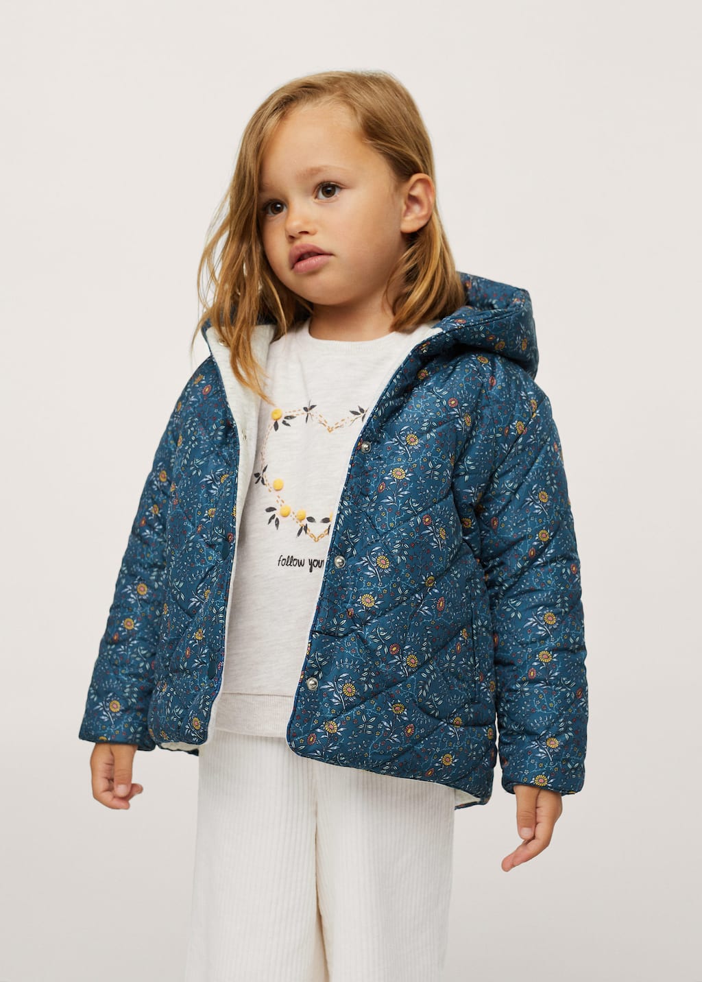 printed quilted jacket womens