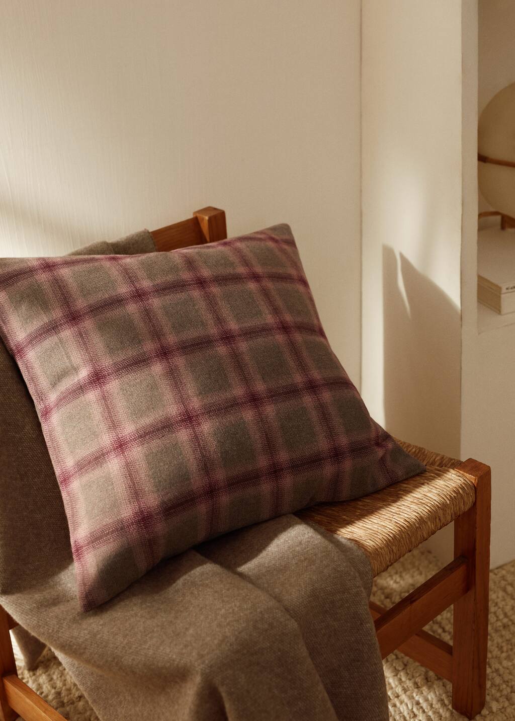 Mango Check cotton cushion case 50X50cm 17064067 83