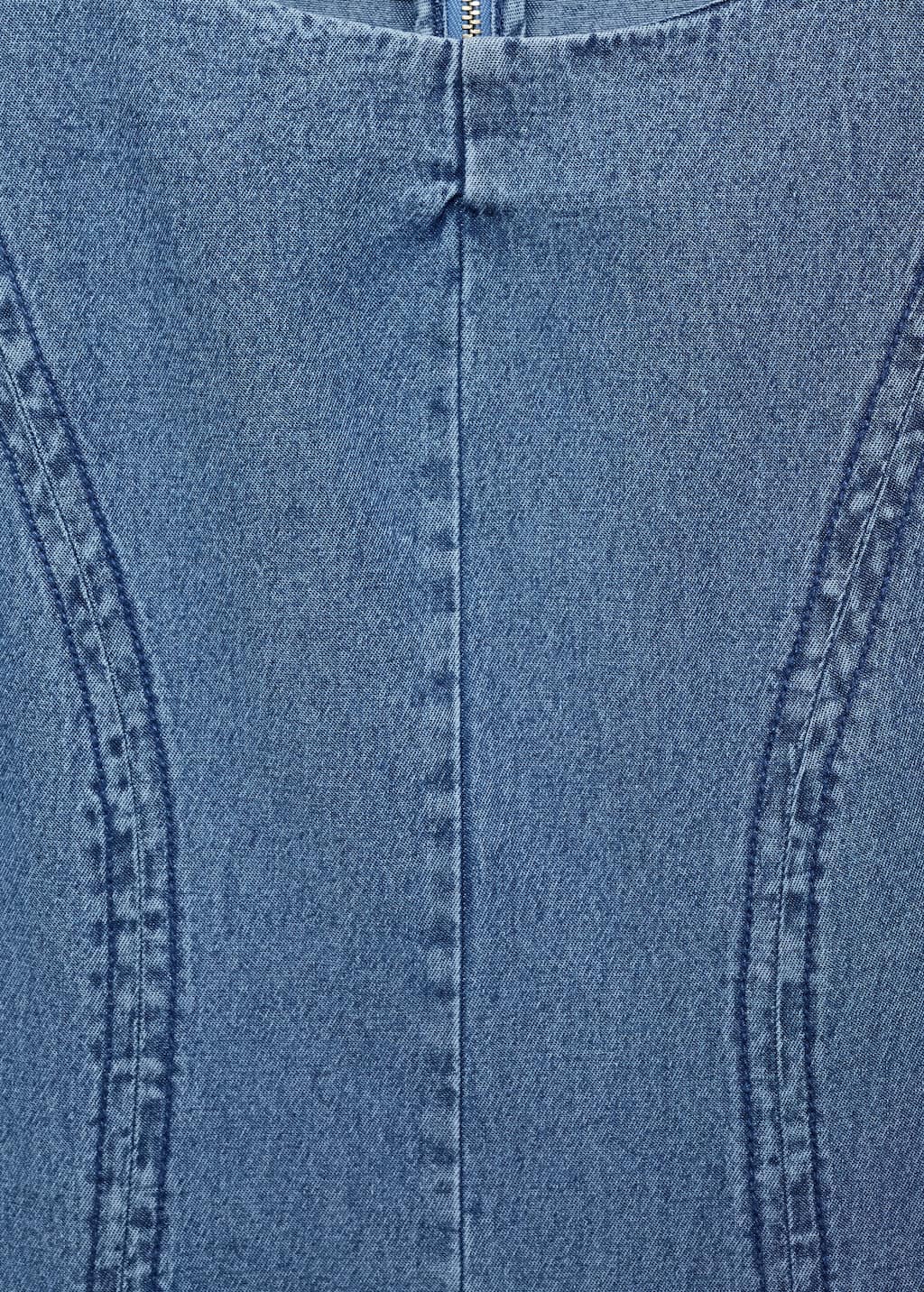 Denim dress with seam detail