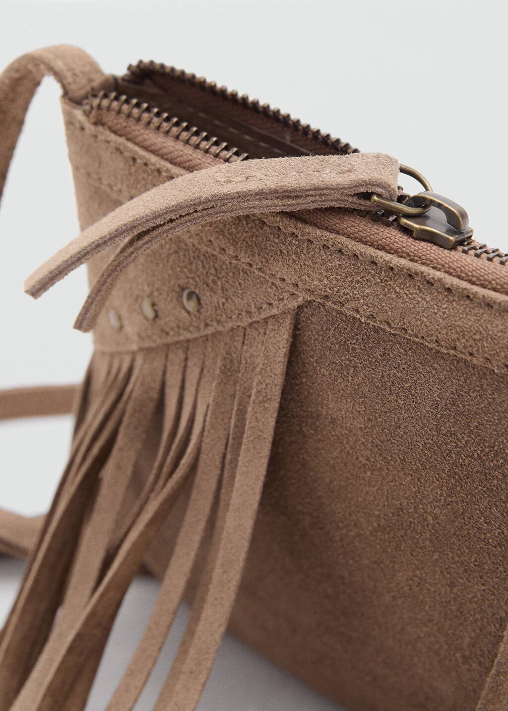 Leather fringes bag