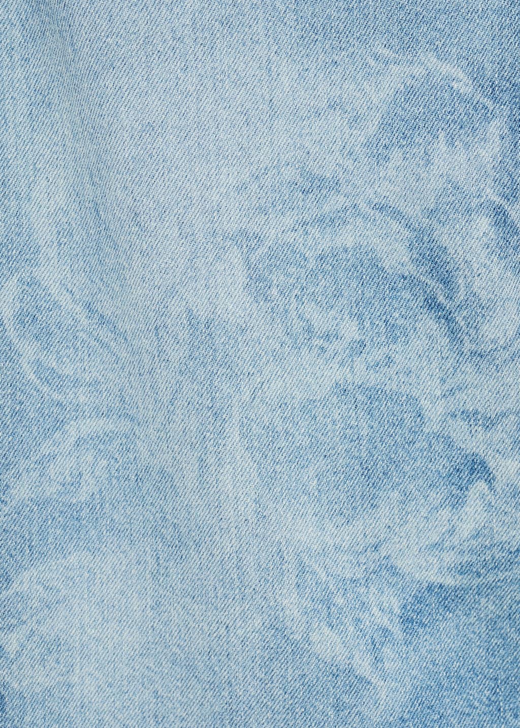 Straight-leg jeans with floral pattern
