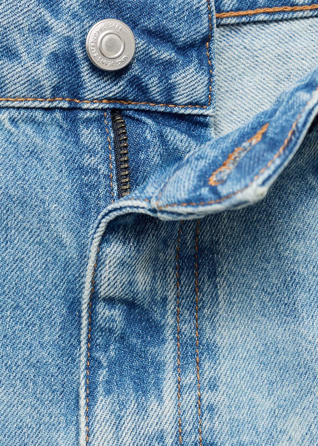Straight-leg jeans with floral pattern