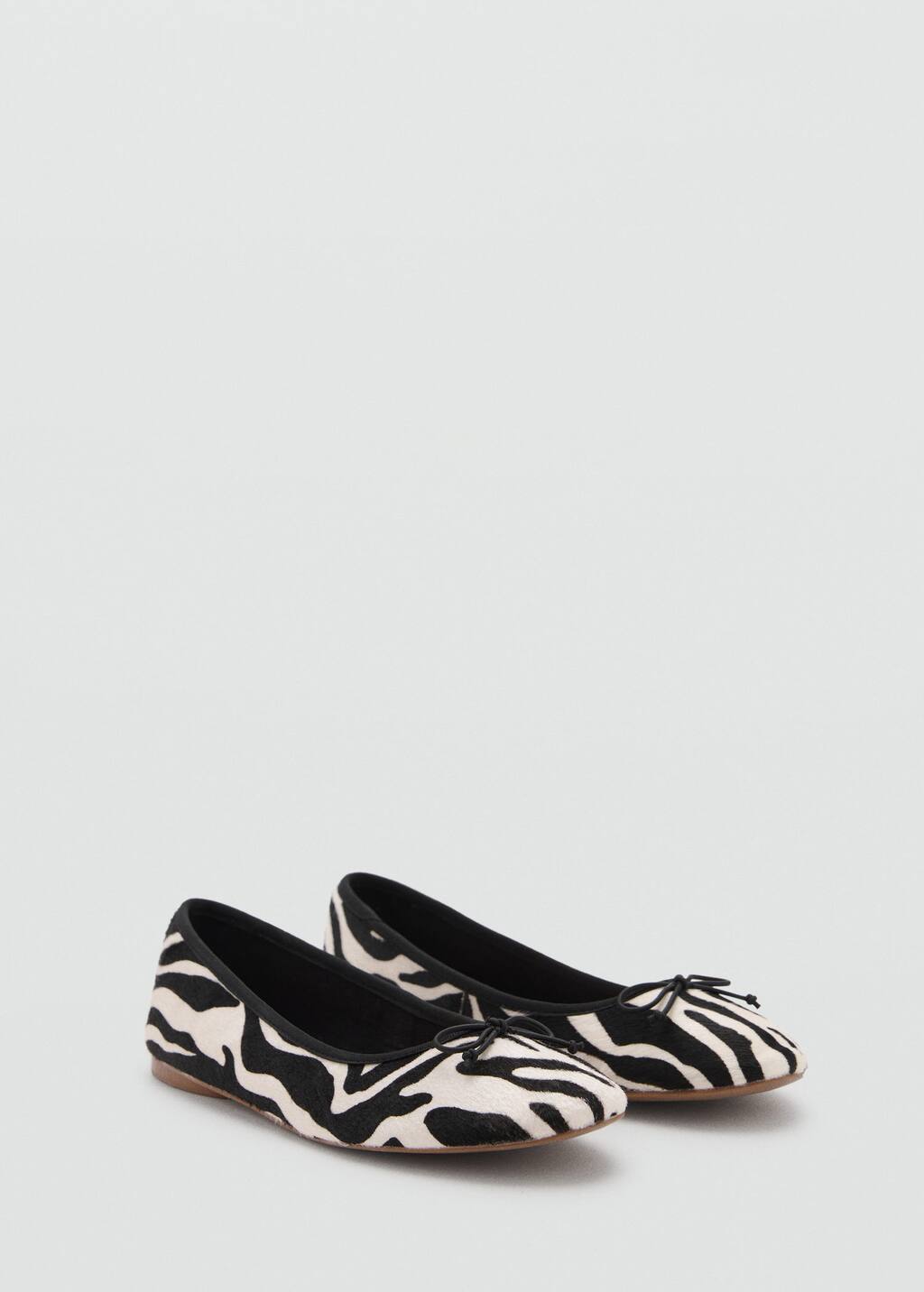 Mango Animal-print Ballet Flats In Animal Print