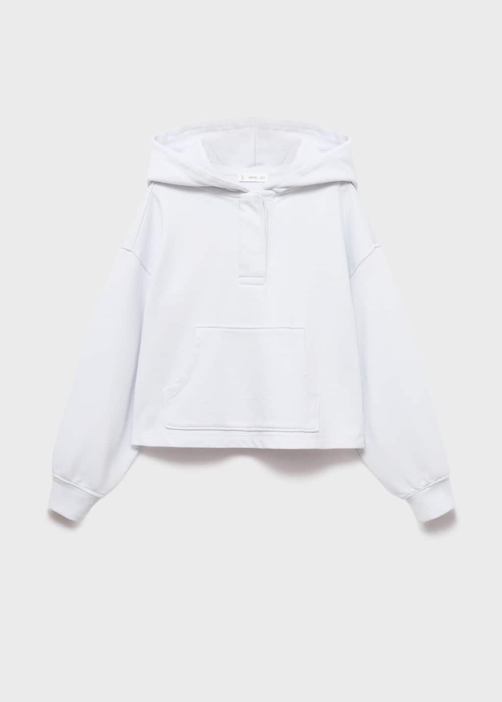 Mango Sweat-shirt Oversize Capuche Bleu Ciel - Enfants - 13-14 Ans - Kids In White
