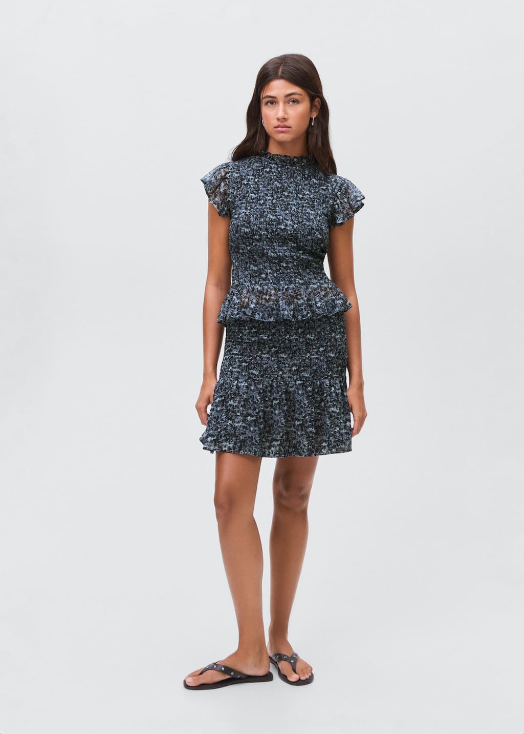 Ruffles printed blouse