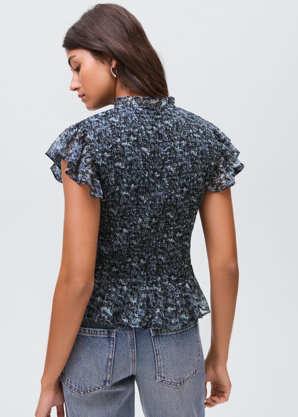 Ruffles printed blouse