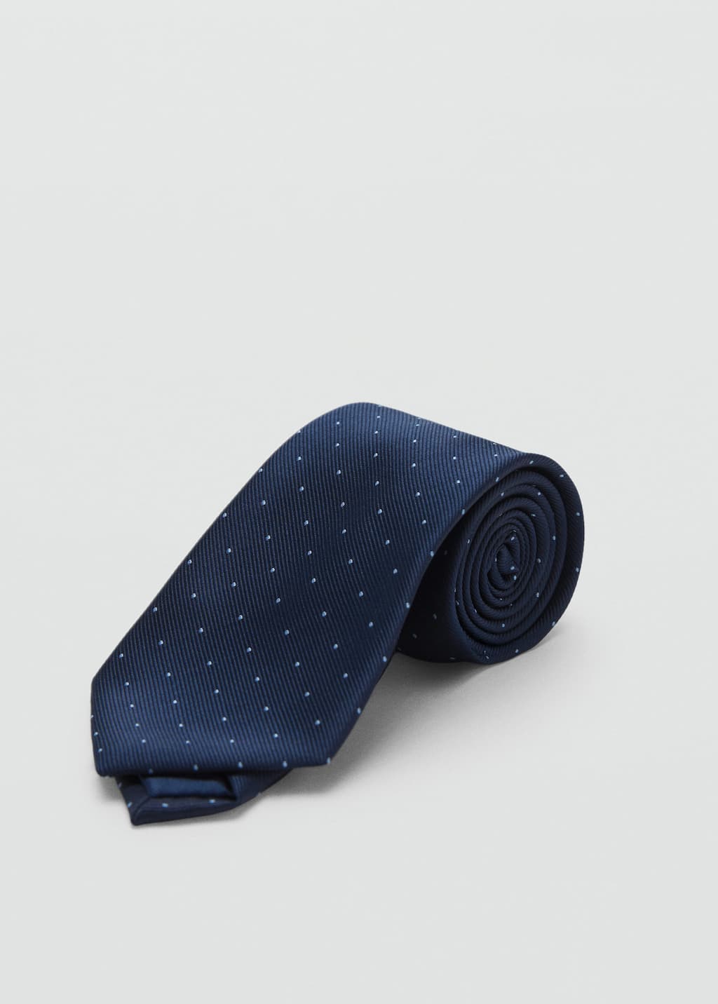 Mango Teen Polka-dot Patterned Tie Blue In Blue