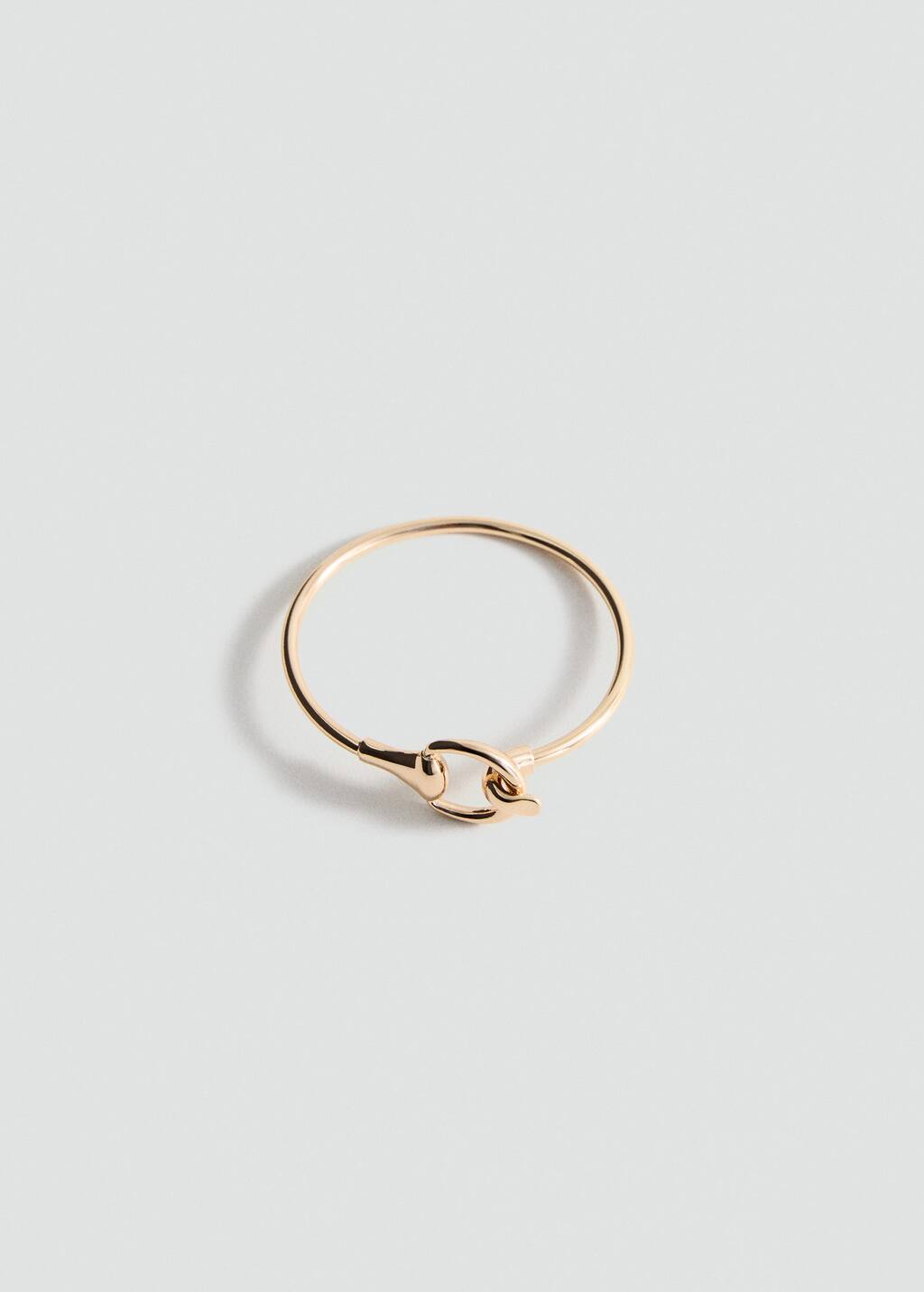 Mango Fine Rigid Bangle Gold In Gold