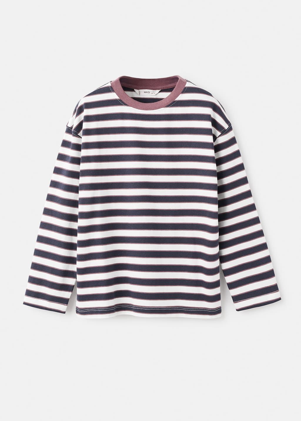 Mango Long-sleeved Striped T-shirt Cherry In Multi