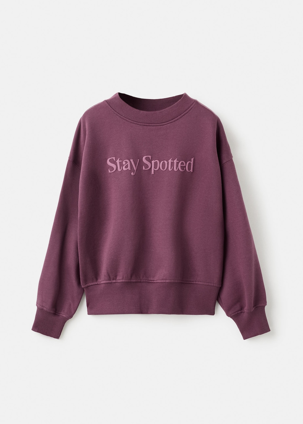 Mango Printed Cotton Sweatshirt Maroon In Brown