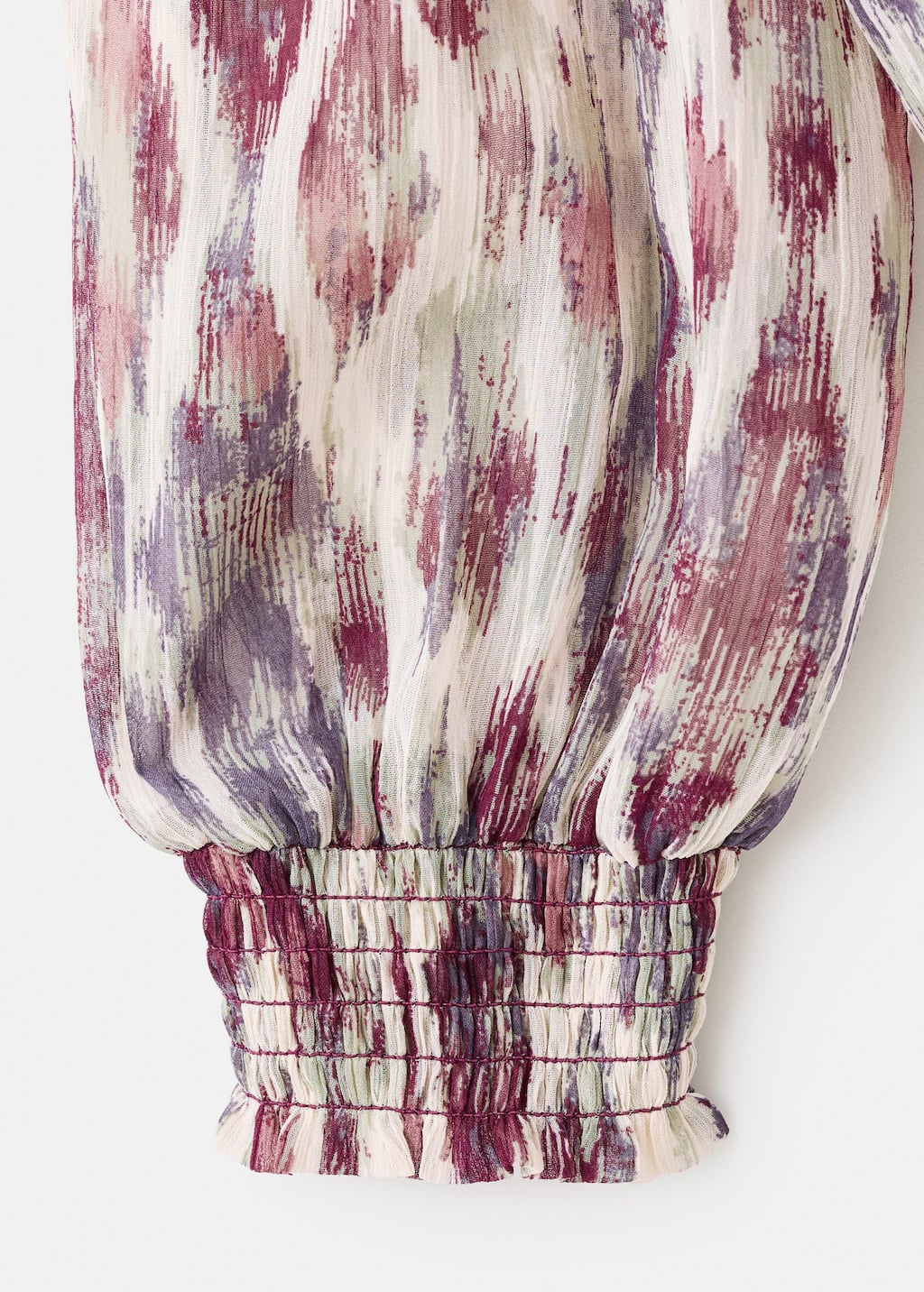 Semi-transparent printed blouse
