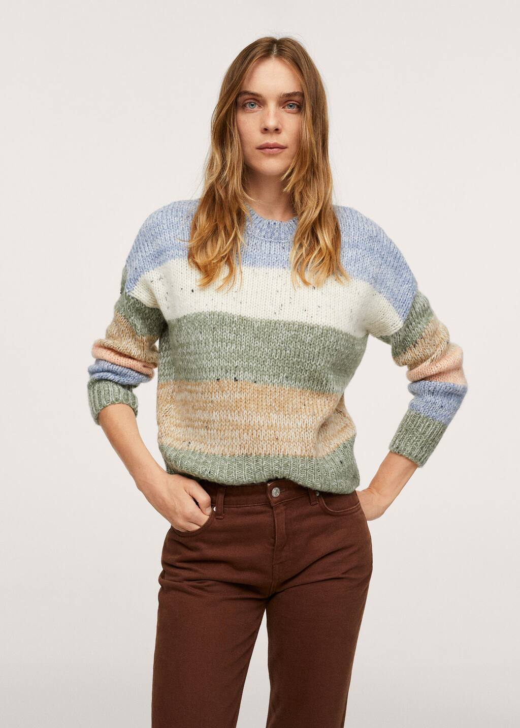 stripe pattern sweater mango