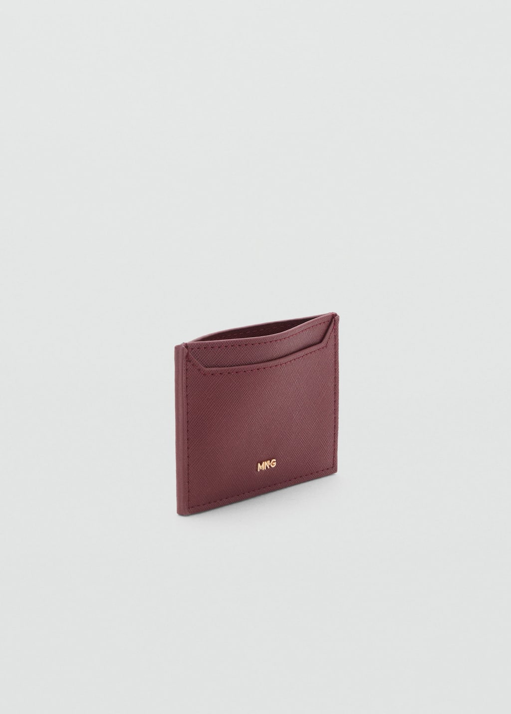 Mango Leather-effect Cardholder Burgundy
