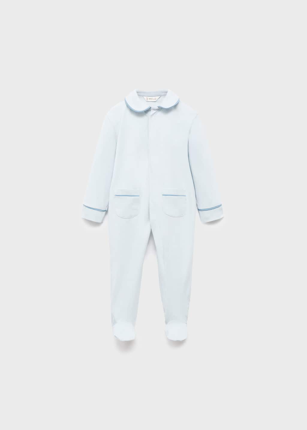 Baby-neck pajamas with pockets