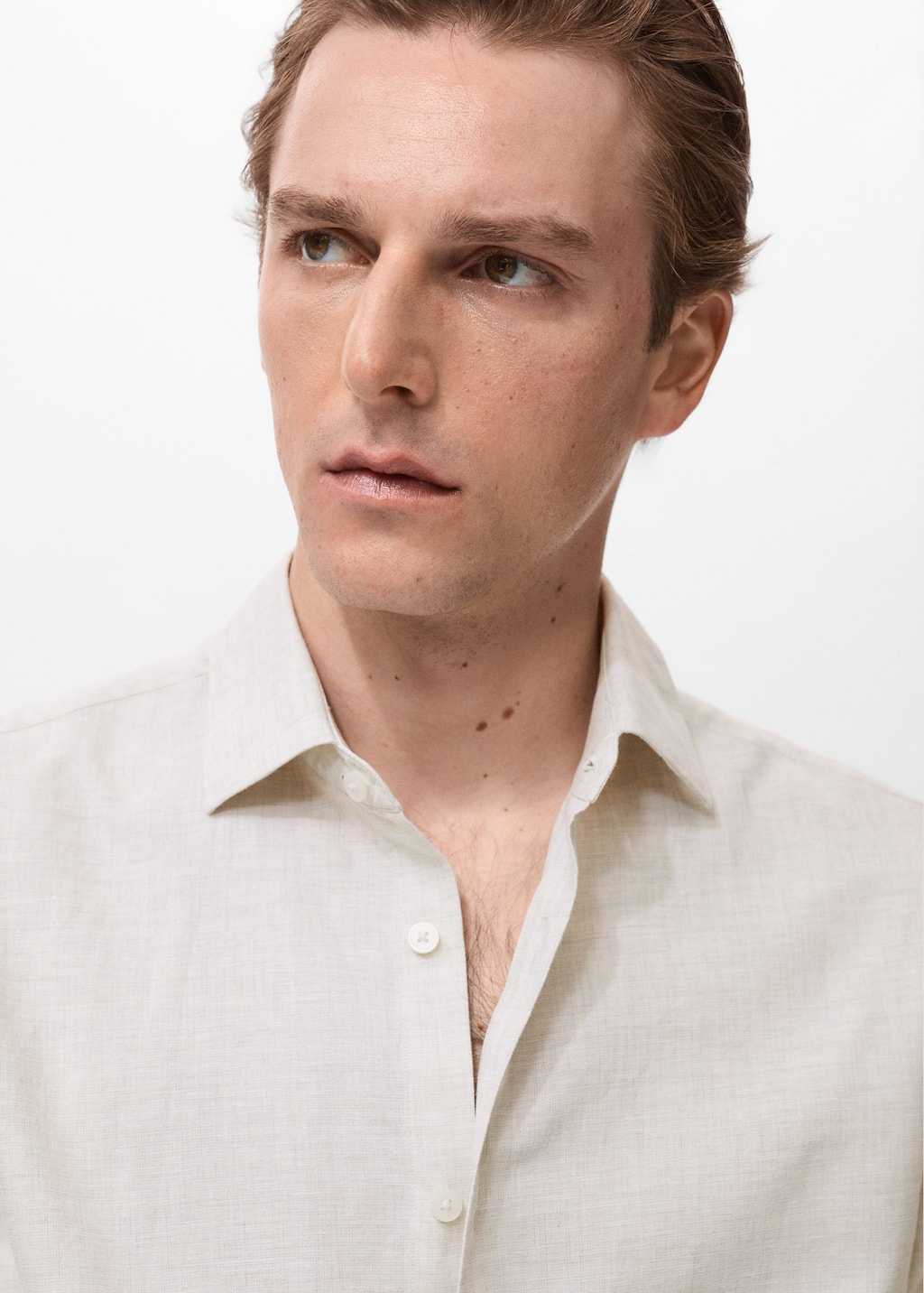 Cotton linen-blend shirt