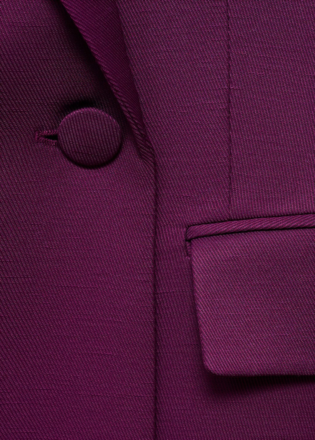 Linen-blend double-breasted suit blazer