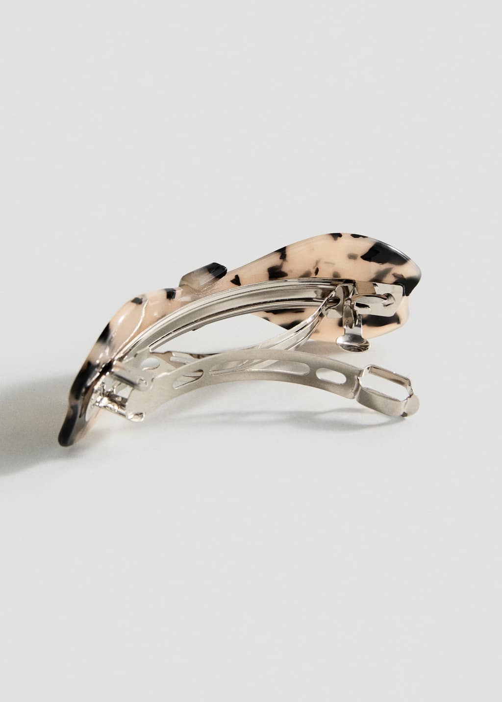 Mango Tortoiseshell Bow Hair Clip Ecru