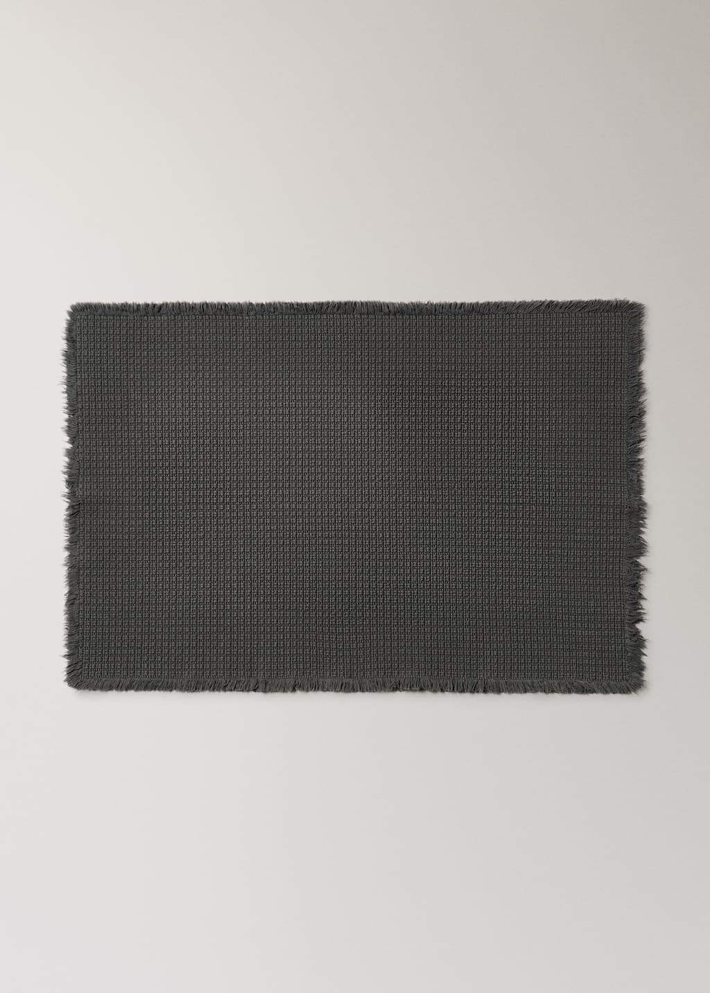 Mango Home Cotton Waffle Bath Mat Charcoal