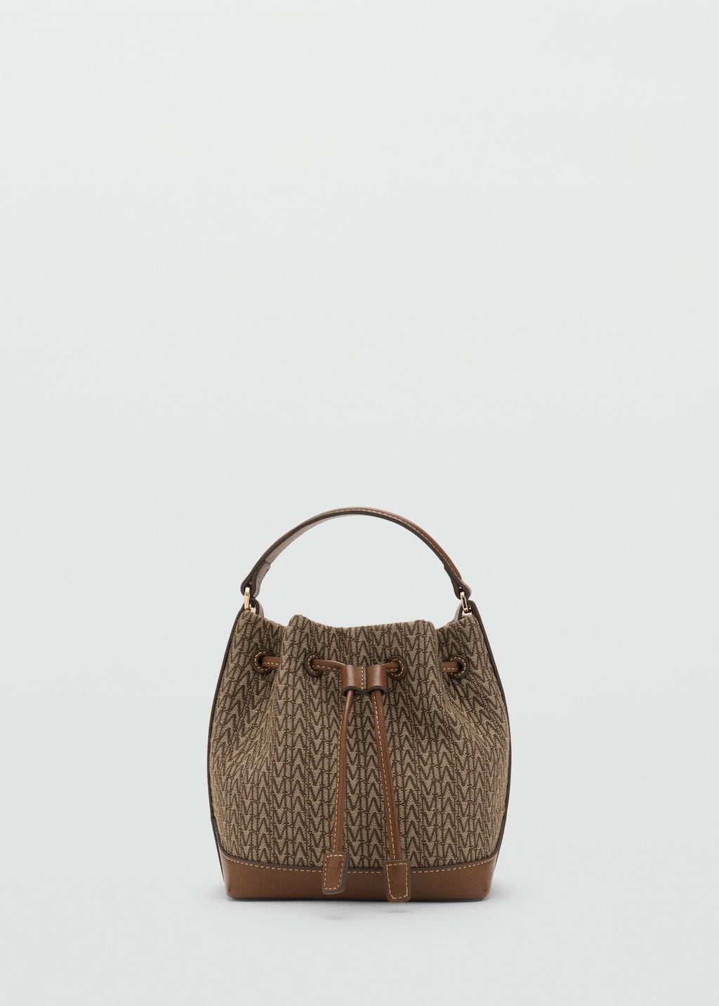 Jacquard bucket bag with logo