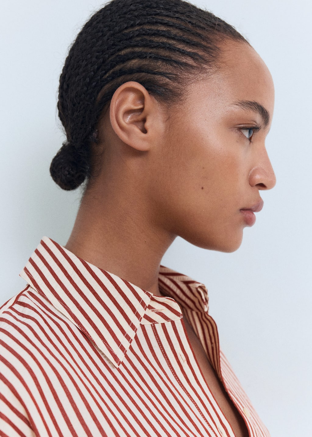 Striped straight shirt