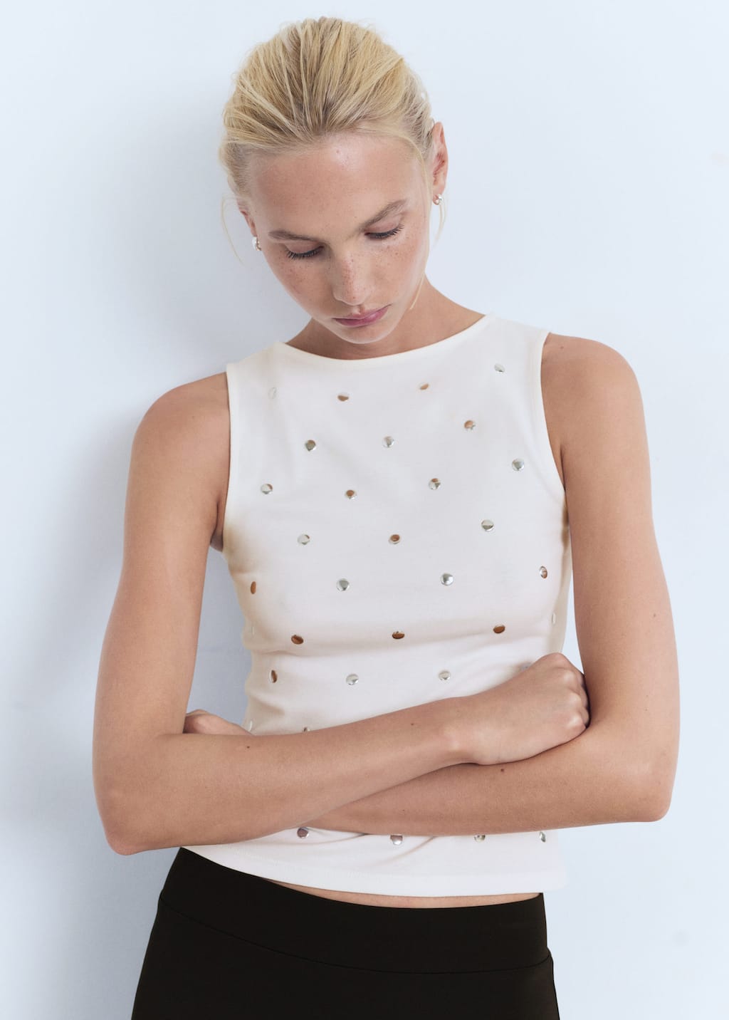 Cotton studded top